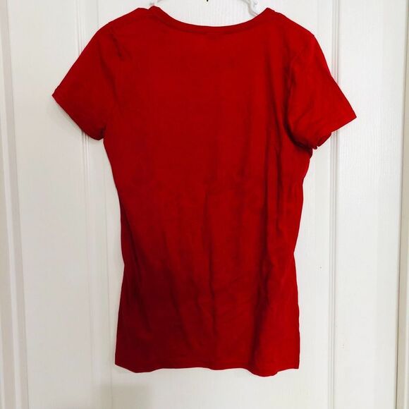 Fruit of the Floom Women's T-Shirt Unicorn Cotton Short Sleeve Red Size Medium - Picture 4 of 5